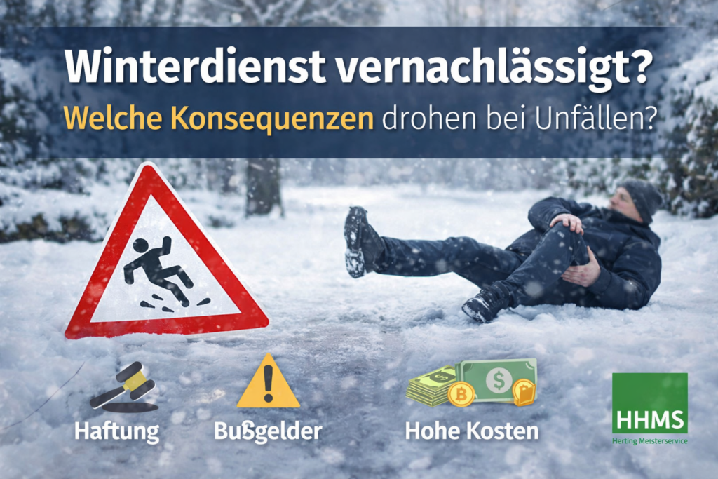 Sturz auf vereistem Gehweg wegen fehlendem Winterdienst – Unfallgefahr vor Wohnhaus