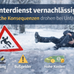 Sturz auf vereistem Gehweg wegen fehlendem Winterdienst – Unfallgefahr vor Wohnhaus